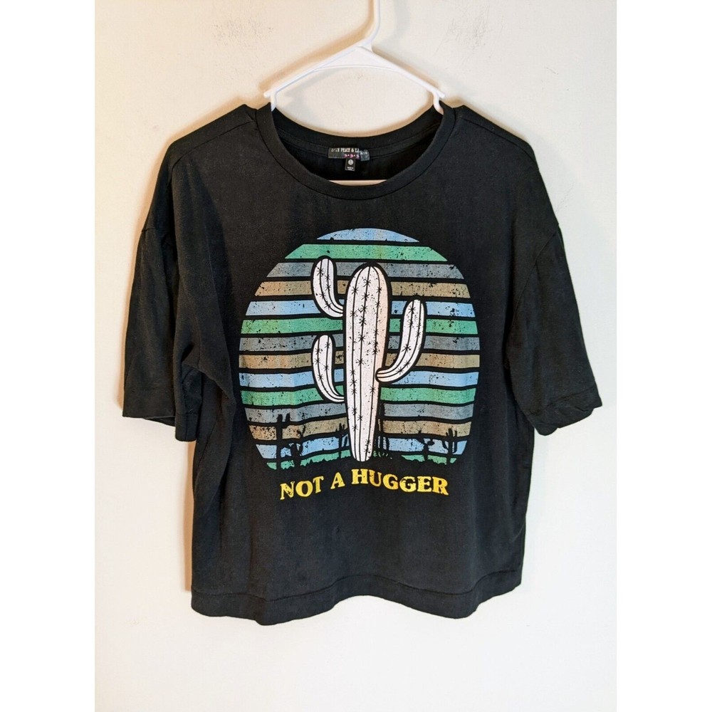 Love Peace & Lazy Days Not A Hugger Large T-Shirt
